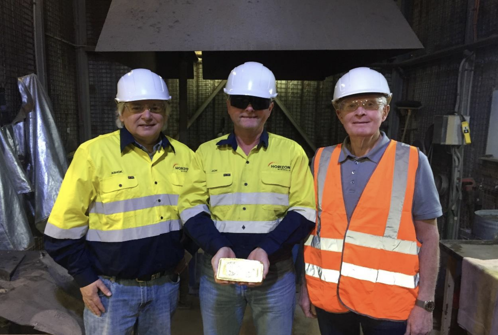 The first gold pour for Horizon Minerals - Supplied